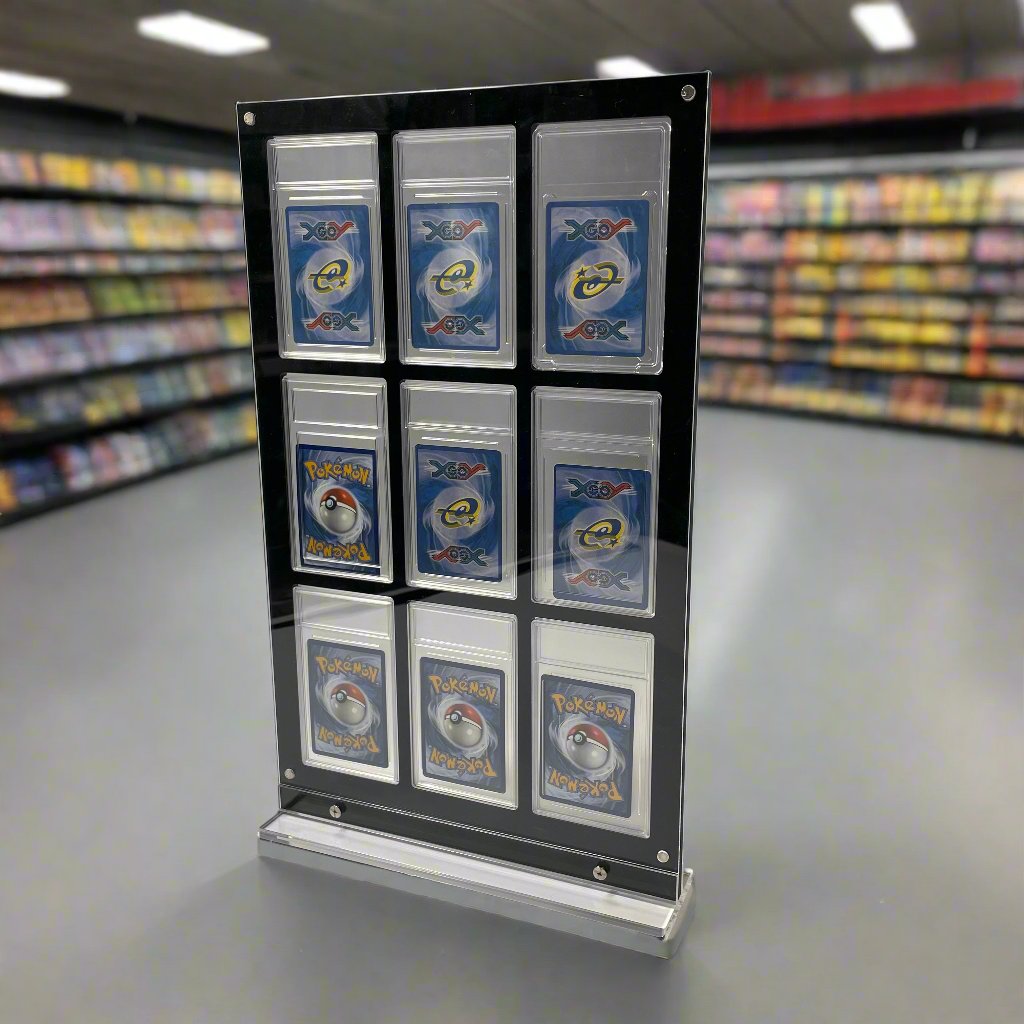 card vending display case 9-Slot PSA Slab Display Case