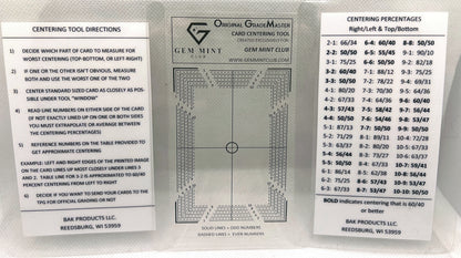 card grader tool Grademaster Centering Tool